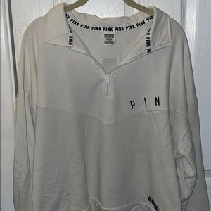 PINK 1/4 Zip Light-Weight Swetshirt